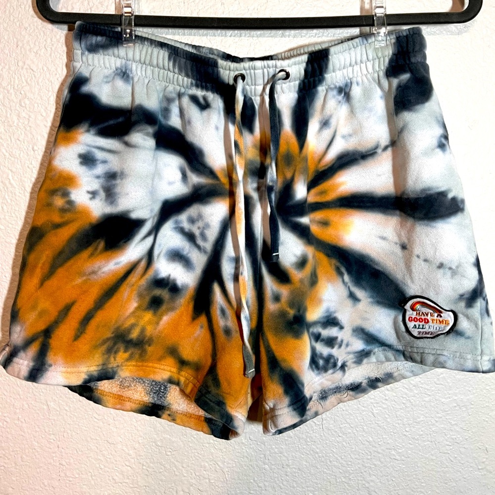 Volcom x OuterBanks tie dye elastic waist shorts